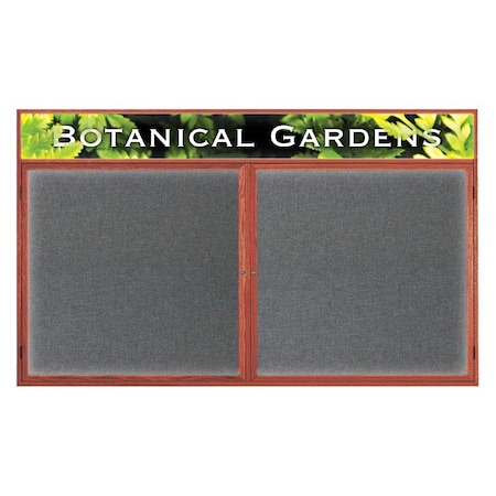 United Visual Products Open Faced Traditional Rounded Corkboard UV641ARC-BRONZE-CLOUD